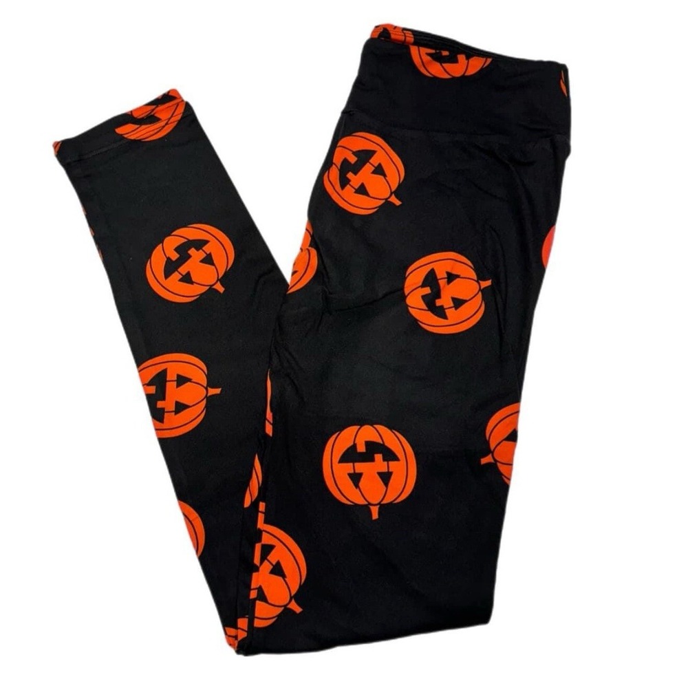 TC2 Lularoe Leggings Halloween Jack O Lantern Fits 18/24